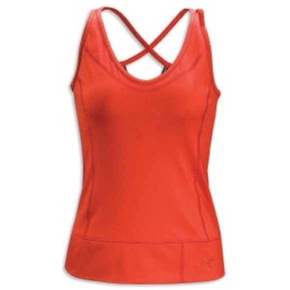 Arc'teryx Tops - Arc'teryx Senna Tank Top Strappy Back Built In Bra Scoop Neck Burnt Orange | Med